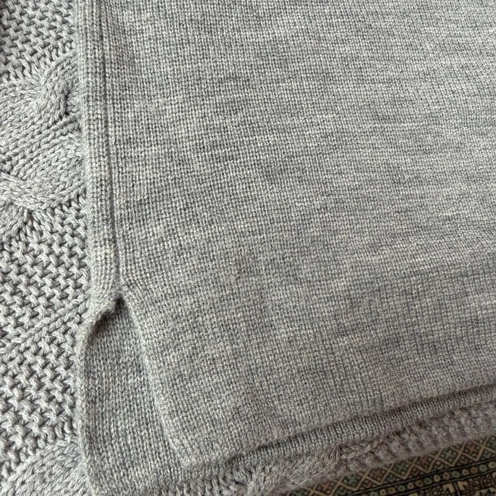 J Crew 100% Merino Wool Pocket Sweater Minimalist Women XS Gray‎ Office Layering